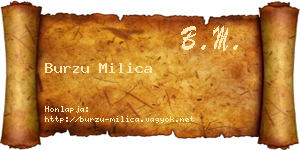Burzu Milica névjegykártya